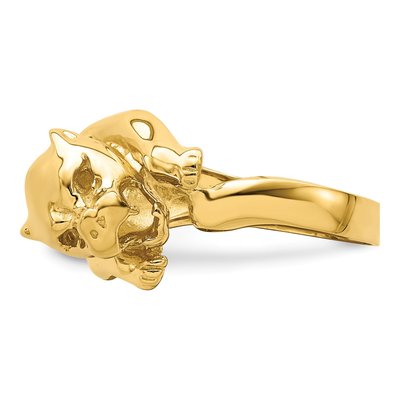 14K Yellow Gold Jungle Cat Ring – view 4