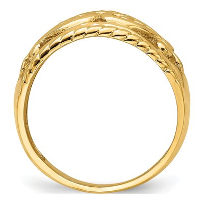 14K Yellow Gold Cut-Out Heart Ring – view 3