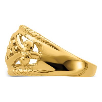 14K Yellow Gold Cut-Out Heart Ring – view 5