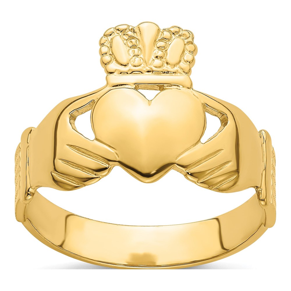 Men's 14K Yellow Gold Claddagh Ring