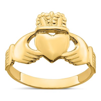 Men's 14K Yellow Gold Claddagh Ring