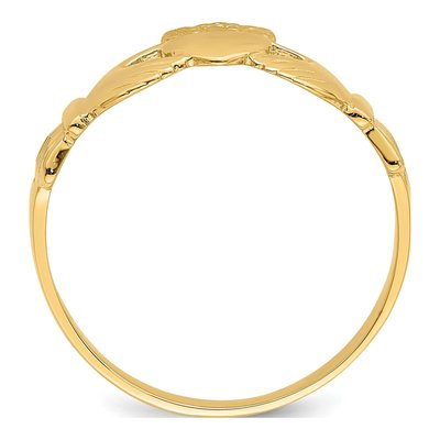 14K Yellow Gold Claddagh Ring – view 3