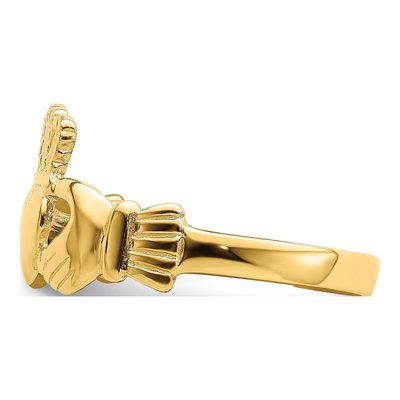 14K Yellow Gold Claddagh Ring – view 5