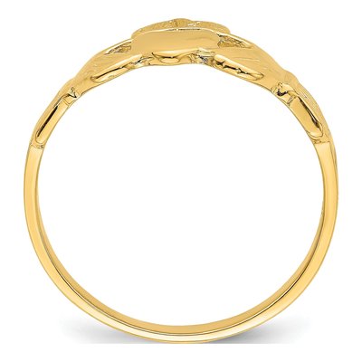 14K Yellow Gold Claddagh Ring – view 3