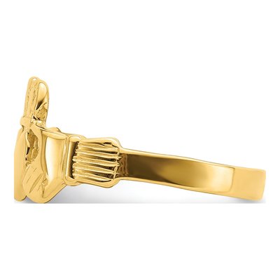 14K Yellow Gold Claddagh Ring – view 4