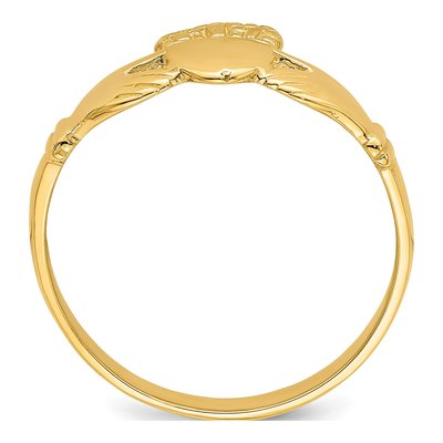 14K Yellow Gold Claddagh Ring – view 3