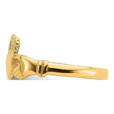 14K Yellow Gold Claddagh Ring – view 4