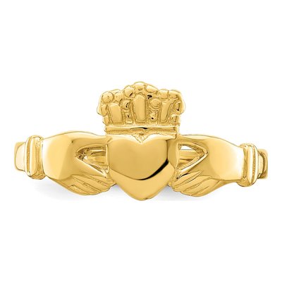 14K Yellow Gold Claddagh Ring – view 5