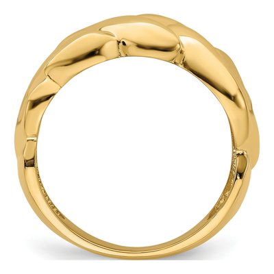 14K Yellow Gold Entwined Braided Ring – view 3