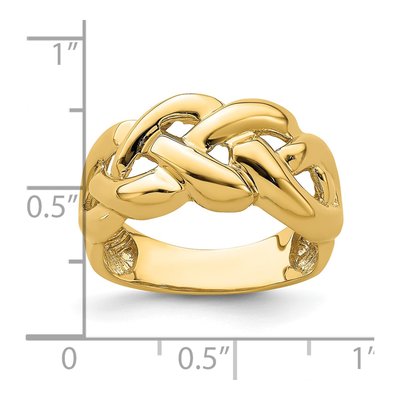 14K Yellow Gold Entwined Braided Ring – view 4