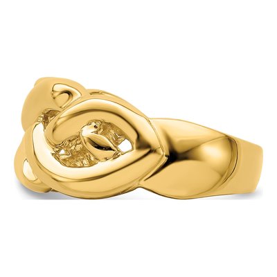 14K Yellow Gold Entwined Braided Ring – view 5