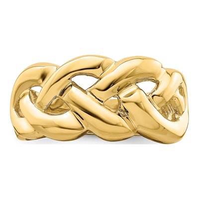 14K Yellow Gold Entwined Braided Ring – view 6