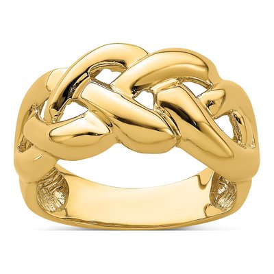 14K Yellow Gold Entwined Braided Ring