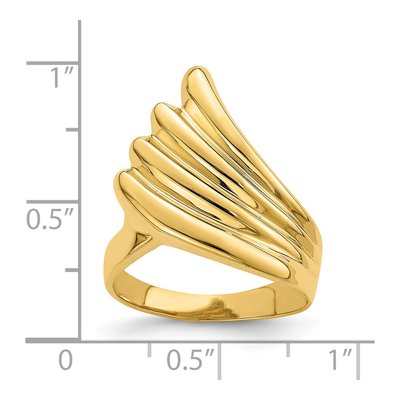 14K Yellow Gold Fish Tail Ring – view 4