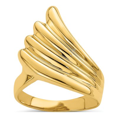 14K Yellow Gold Fish Tail Ring