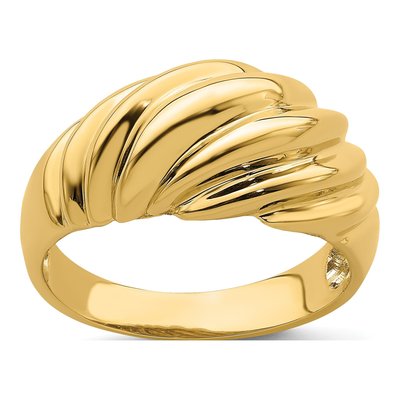 14K Yellow Gold Shrimp Fashion Ring
