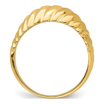 14K Yellow Gold Shrimp Dome Ring – view 3