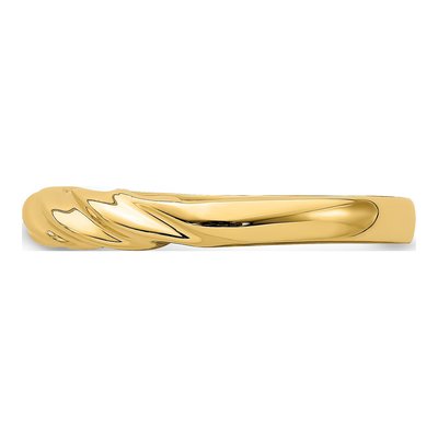 14K Yellow Gold Ribbed Dome Ring – view 5