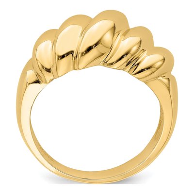14K Yellow Gold Domed Shrimp Fashion Ring – view 3