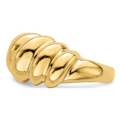 14K Yellow Gold Domed Shrimp Fashion Ring – view 5