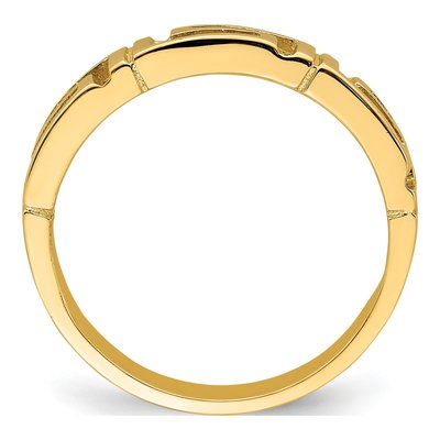14K Yellow Gold Cut-Out Greek Key Band – view 3