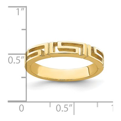 14K Yellow Gold Cut-Out Greek Key Band – view 4