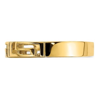 14K Yellow Gold Cut-Out Greek Key Band – view 5