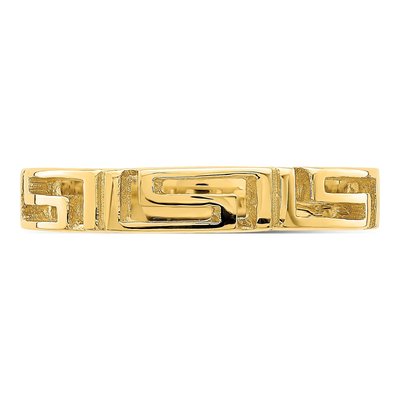 14K Yellow Gold Cut-Out Greek Key Band – view 6