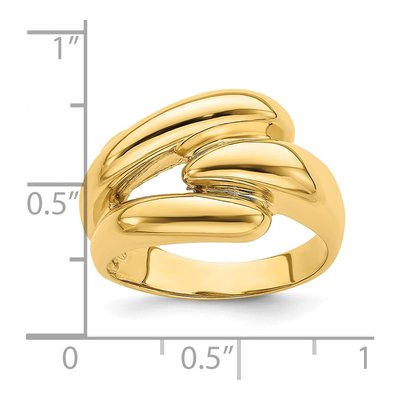 14K Yellow Gold Fancy Domed Fashion Ring – view 4