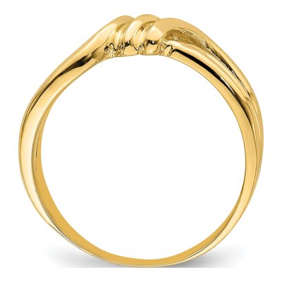 14K Yellow Gold Ribbed Twist Ring – view 3