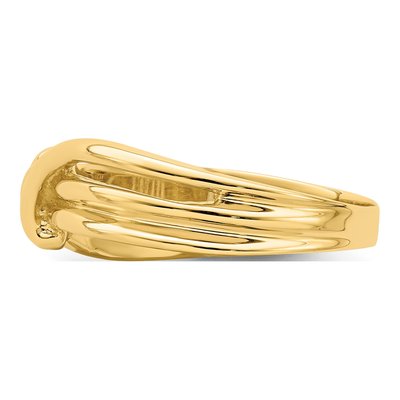 14K Yellow Gold Ribbed Twist Ring – view 5