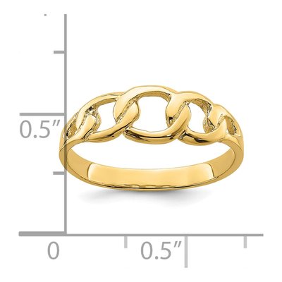 14K Yellow Gold Link Ring – view 4