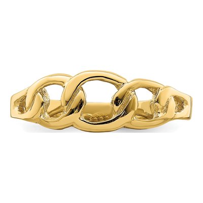 14K Yellow Gold Link Ring – view 6
