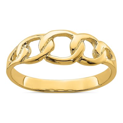 14K Yellow Gold Link Ring