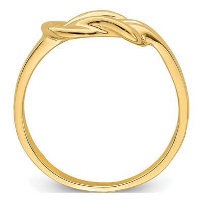14K Yellow Gold Freeform Love Knot Ring – view 2