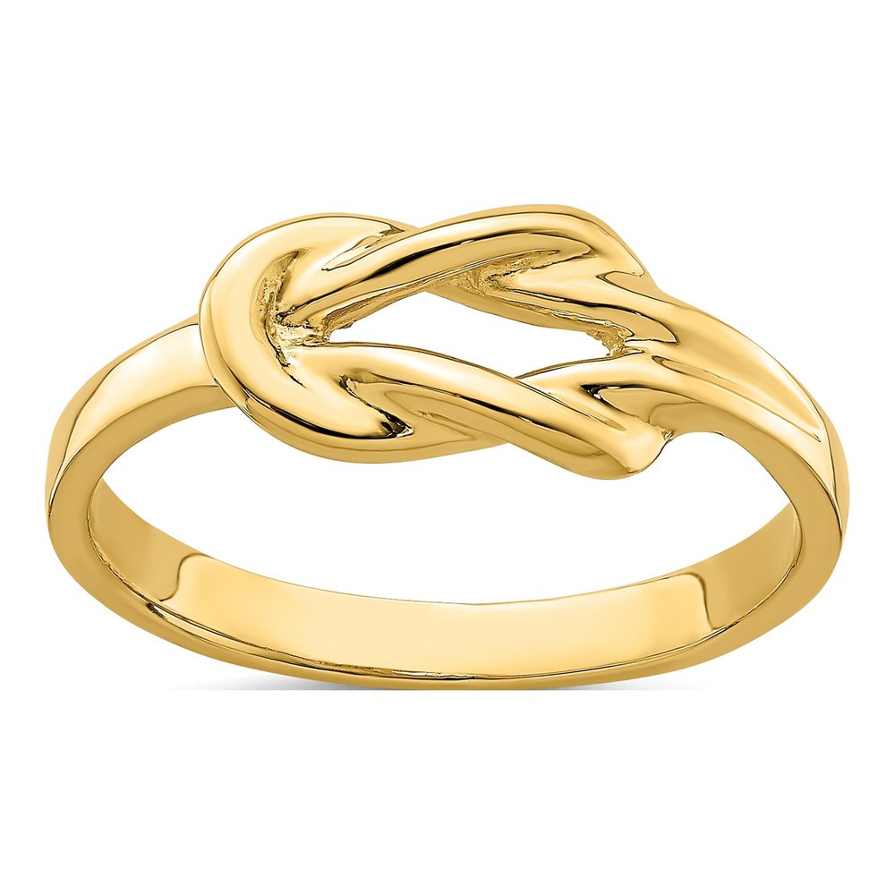 14K Yellow Gold Freeform Love Knot Ring