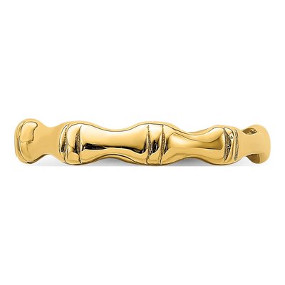 14K Yellow Gold Domed Bamboo Band – view 5