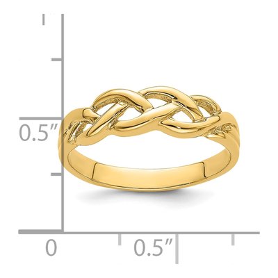 14K Yellow Gold Braided Ring – view 4
