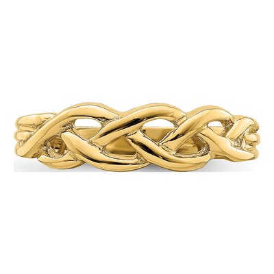14K Yellow Gold Braided Ring – view 6
