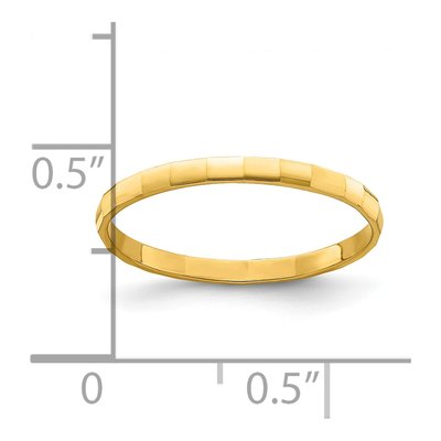 14K Yellow Gold 1.5mm Bamboo Baby Band – view 4