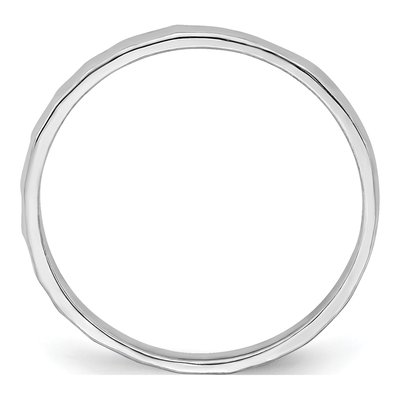 14K White Gold 1.5mm Bamboo Childs Band – view 3