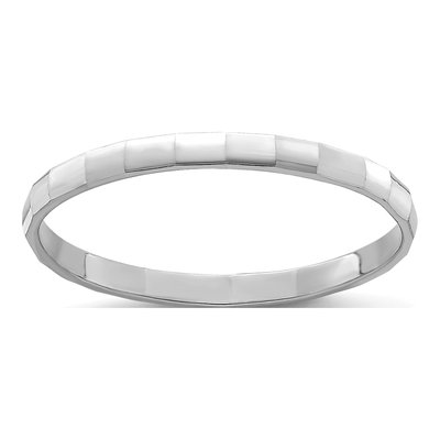 14K White Gold 1.5mm Bamboo Childs Band