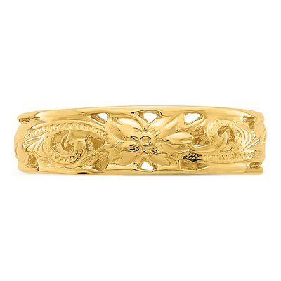 14K Yellow Gold Flower Leaf Toe Ring – view 6