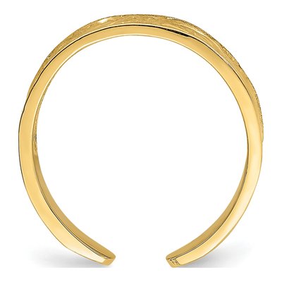14K Yellow Gold Adjustable Scroll Toe Ring – view 3