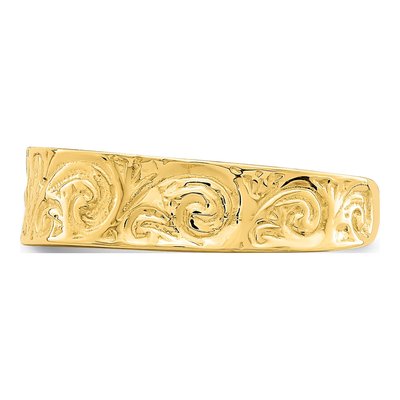 14K Yellow Gold Adjustable Scroll Toe Ring – view 5