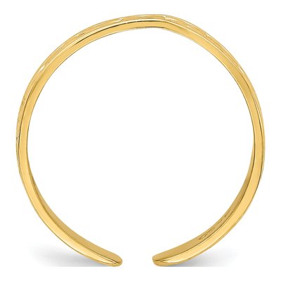14K Yellow Gold Hearts Toe Ring – view 3