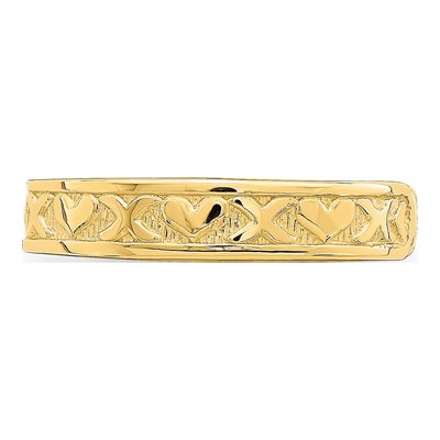 14K Yellow Gold Hearts Toe Ring – view 5