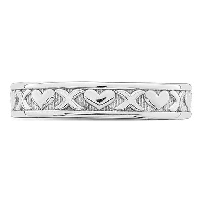 14K White Gold Hearts Adjustable Toe Ring – view 6