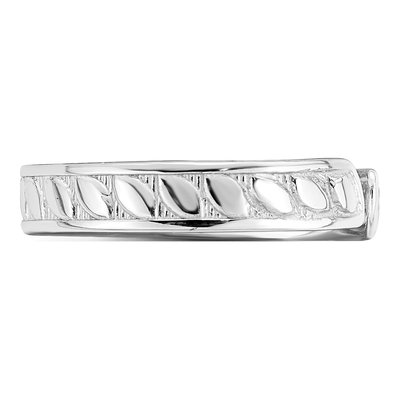 14K White Gold Adjustable Leaf Toe Ring – view 5