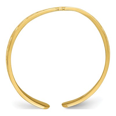 14K Yellow Gold Heart Toe Ring – view 3